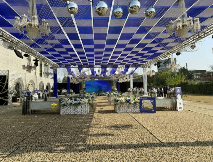 grand setup, sports gala, company annual employee dinner, themed setup