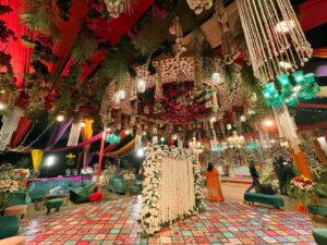 mehndi event, wedding designers, nikkah wall, indoor setup