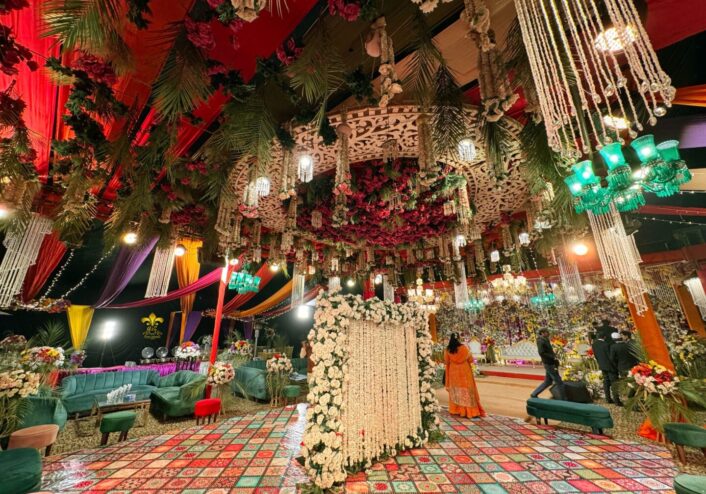 mehndi event, wedding designers, nikkah wall, indoor setup