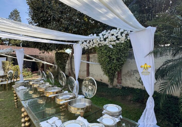 fine dining, catering setup, food suppliers, crockery and cutlery