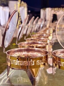 catering setup, wedding caterers, food suppliers, crockery & cutlery