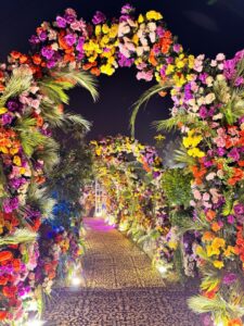 arches, entrance decor, grand entrance, floral arches