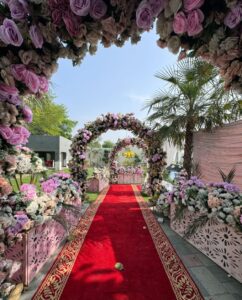 entrance decor, events planners, intimate wedding, caterers