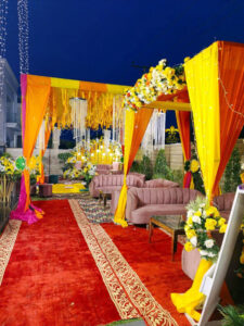 outdoor event, mehndi decor, wedding planners, summer season
