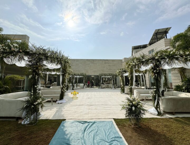 day time event, executive setup, floral decor, western style