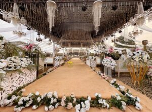 grand setup, open air decor, wedding decorators, day time