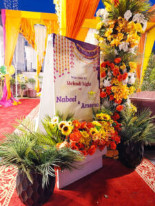floral decor, wedding entrance, events management, a2z events solutions