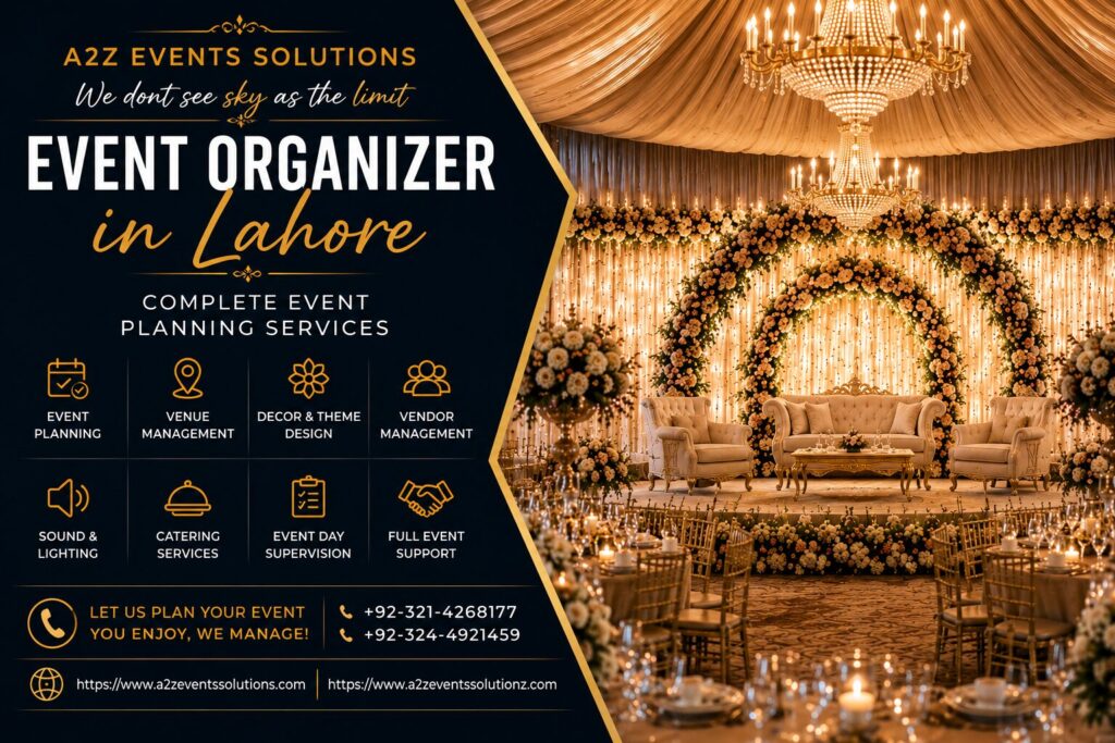 event organizer in lahore