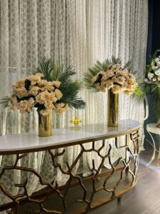 events-designers table decor, wedding management, indoor decor, nikkah event