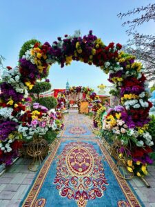 floral-arches entrance decor, wedding entrance, floral decor, wedding setup
