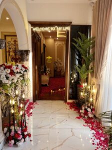 home-decor house decor, chandeliers, neon sign, baraat ceremony