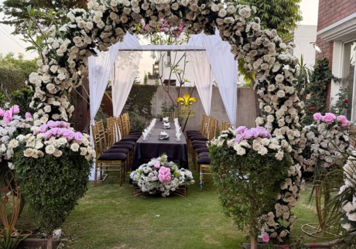 outdoor decor, nikkah ceremony, wedding management, fine dining