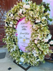 qabool-hai-ceremony wedding designers, home decor, welcome board, entrance setup