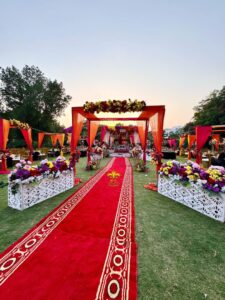 daytime event, mehndi decor, open air event, wedding planners
