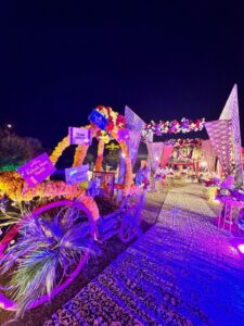 wedding designers, bridal entry cart, events planners, entrance decor