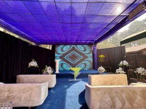 executive-sofa-sitting carpeted stage, sofa sitting, sound system, multimedia