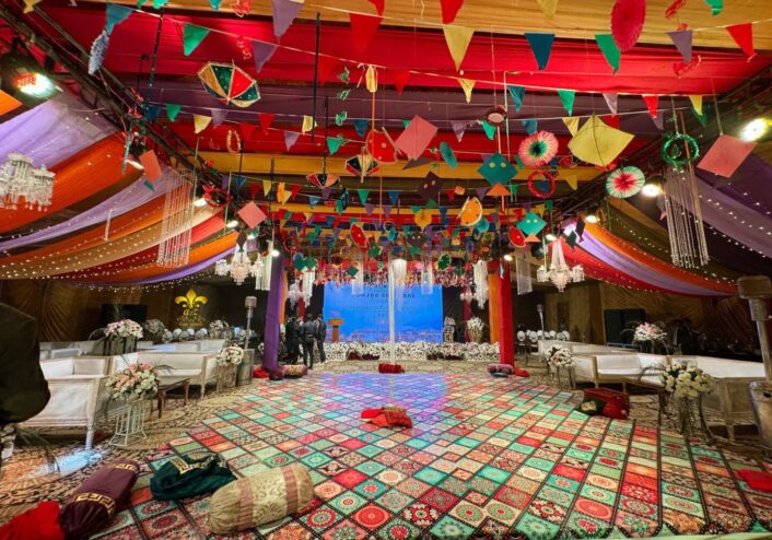 grand setup, colorful setup, event decorators, party planners