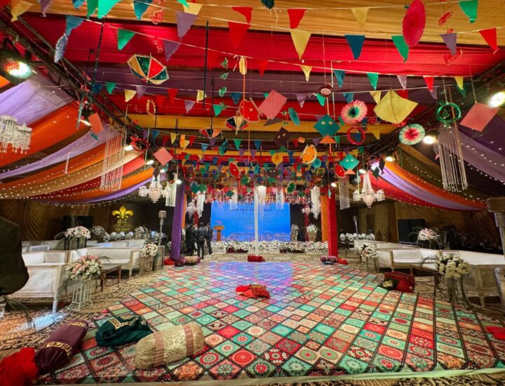 grand setup, colorful setup, event decorators, party planners