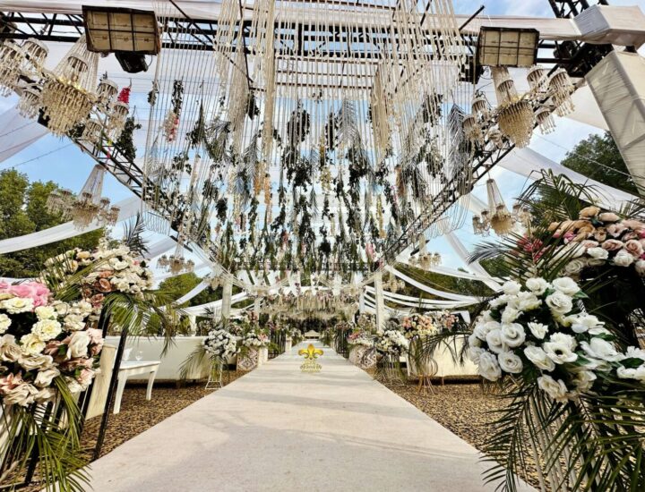western theme, walima ceremony, daytime event, grand setup