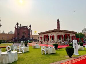 themed-setup open air, corporate event, sitting area, daytime event