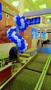 anniversary-setup balloon arch, themed setup, airblue anniversary, corporate planners
