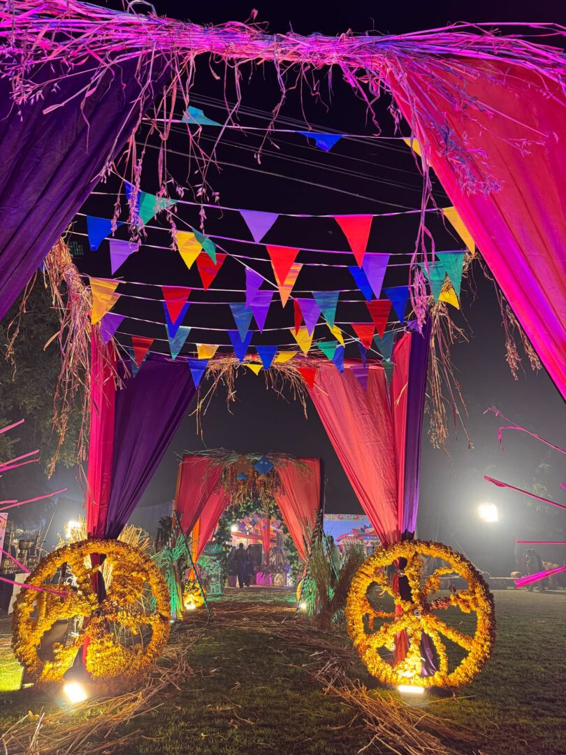village theme setup, desi styling, open air, punjab cultural