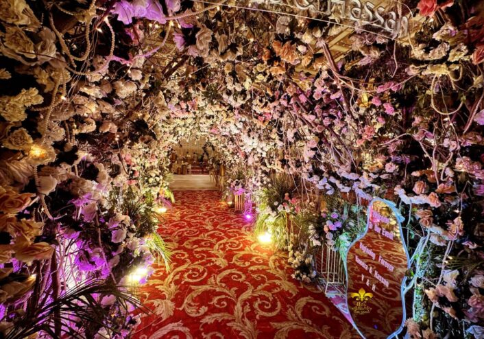wedding management company, wedding planners, entrance tunnel, caterers