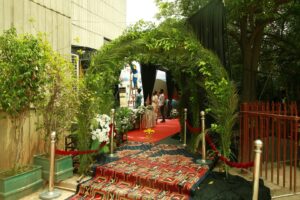 entrance-arches corporate entrance, a2z events, corporate services, daytime event