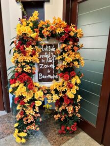 events-designers themed event, welcome board, entrance decor, a2z events