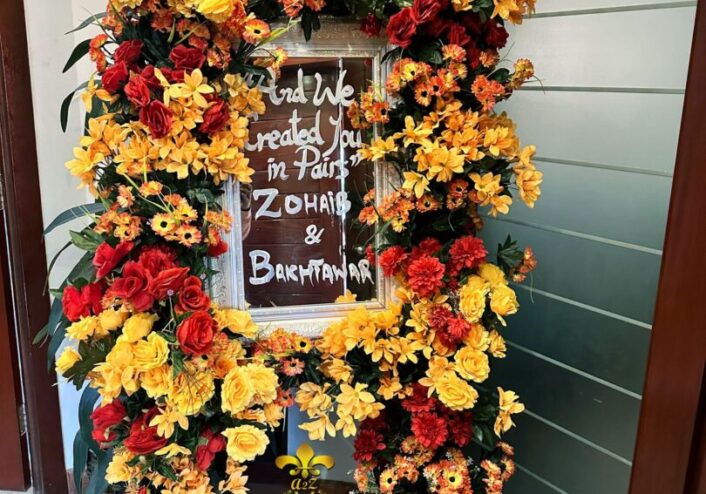 themed event, welcome board, entrance decor, a2z events