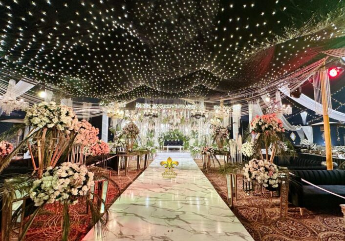 wedding designers, a2z events solutions, floral setup, executive walima