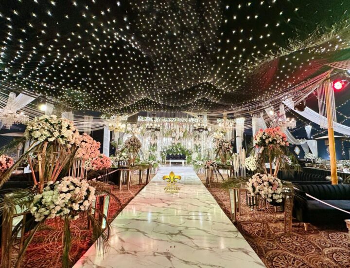 wedding designers, a2z events solutions, floral setup, executive walima