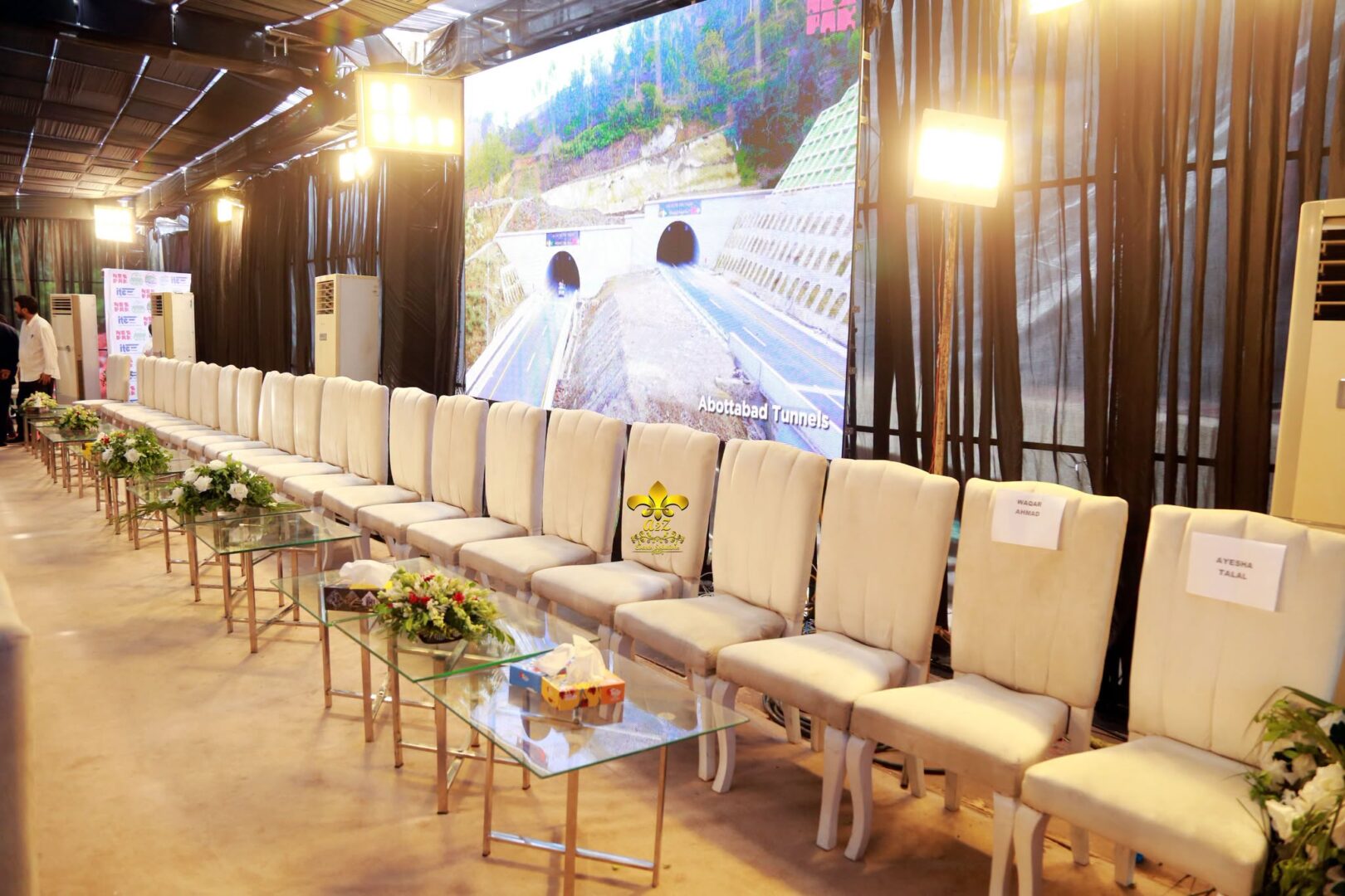executive seating, smd screen backdrop, hi tea, caterers
