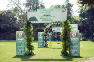 ribbon-cutting-ceremony standees, entrance setup, open air event, hi tea