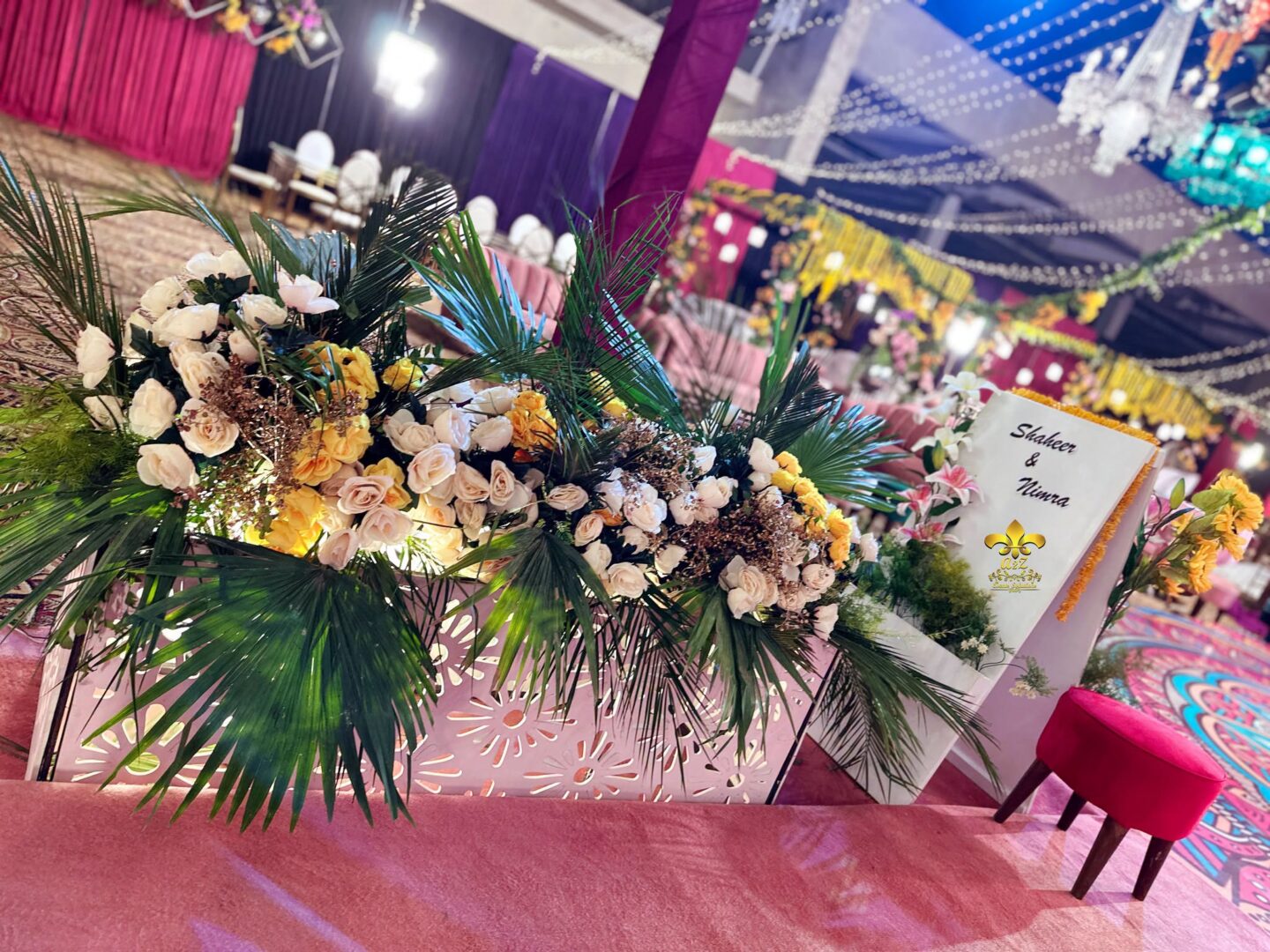 grand wedding, event decor, mehndi setup, events services