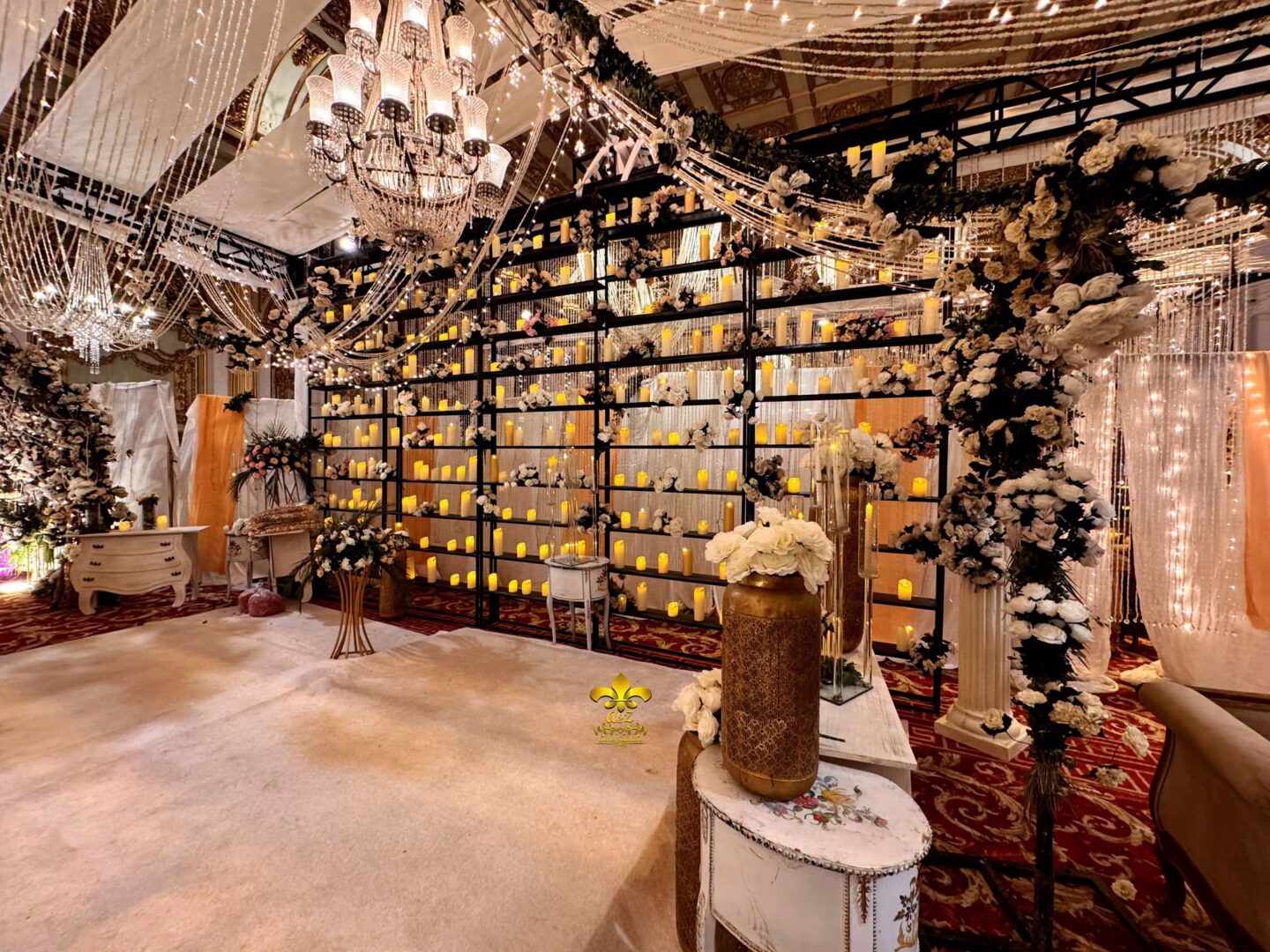 entrance setup, western theme, events management, carpeted walkway
