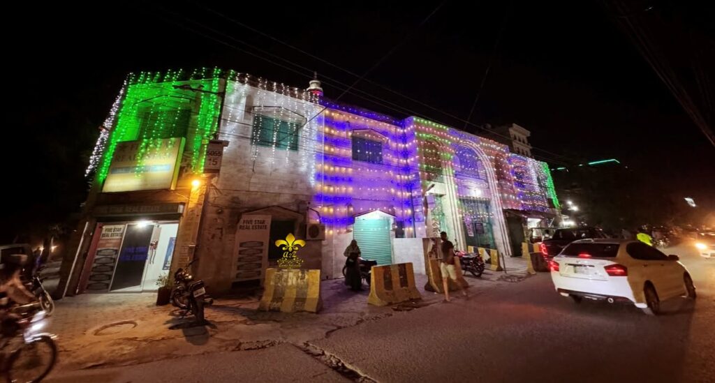 12-rabi-ul-awwal-lights street decor, building lighting, event setup, management services