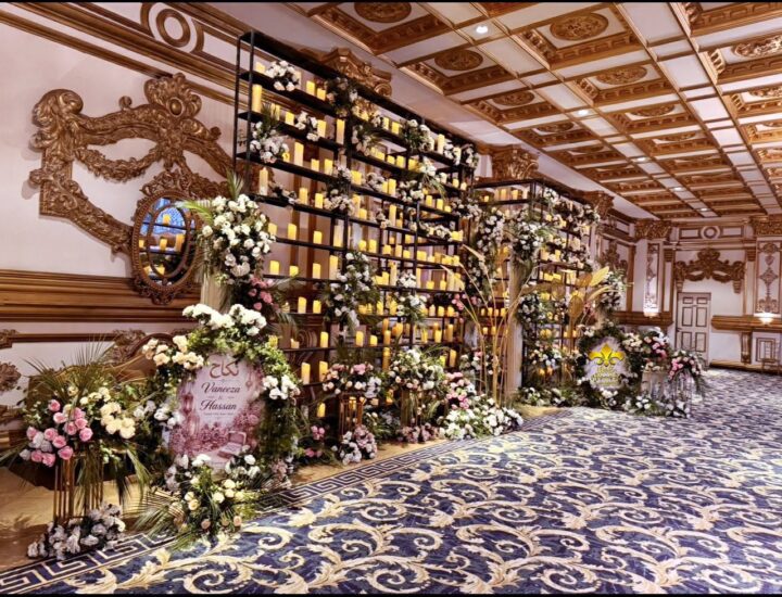 grand entrance, indoor setup, wedding planners, catering company
