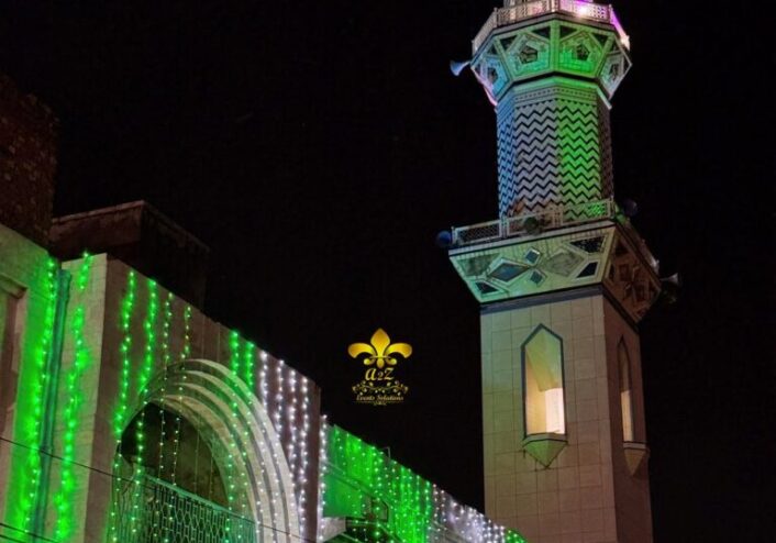 corporate decor, thematic setup, mosque lighting, a2z events services