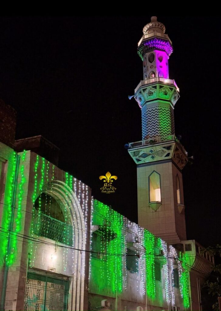 eid-milad-un-nabi-lighting-setup corporate decor, thematic setup, mosque lighting, a2z events services
