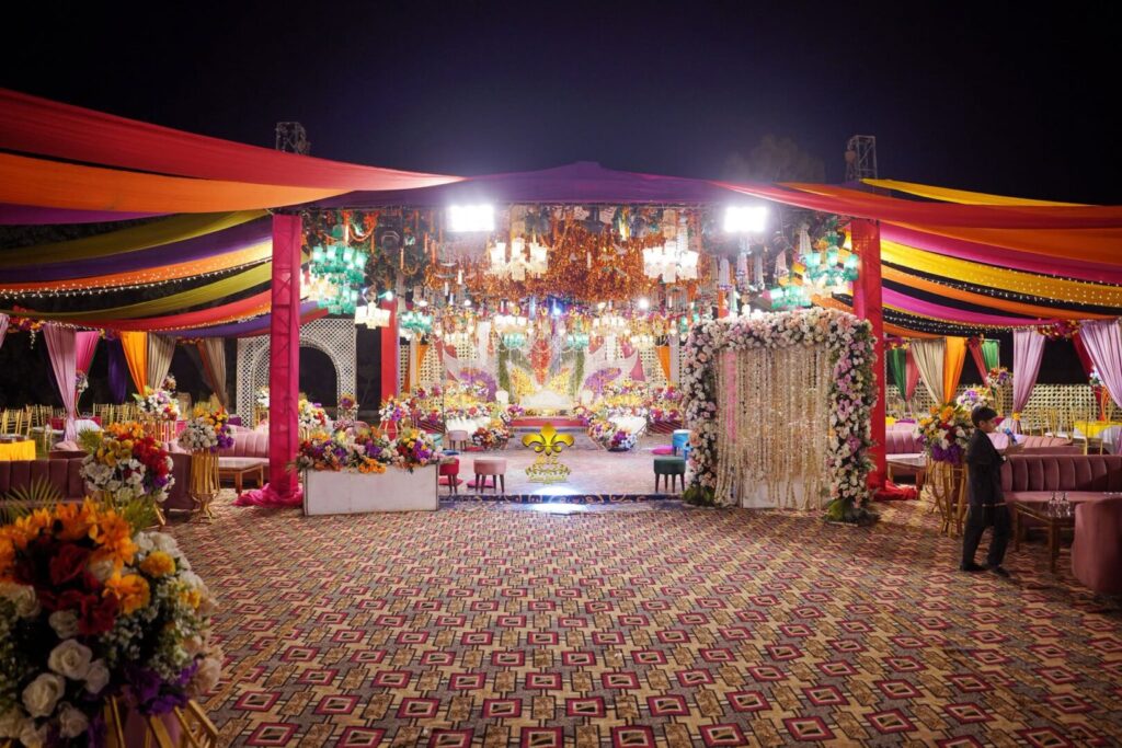 open-air-wedding-setup grand event, outdoor wedding
