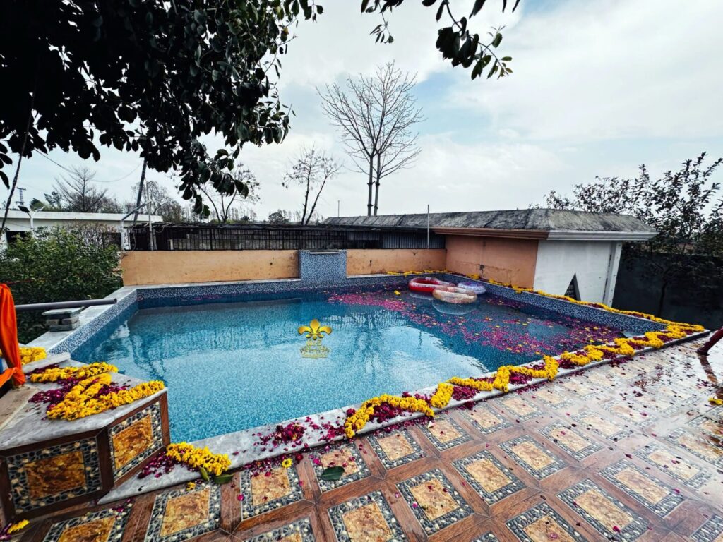 pool-floral-decor party planners, pool party, events designers, a2z events solutions