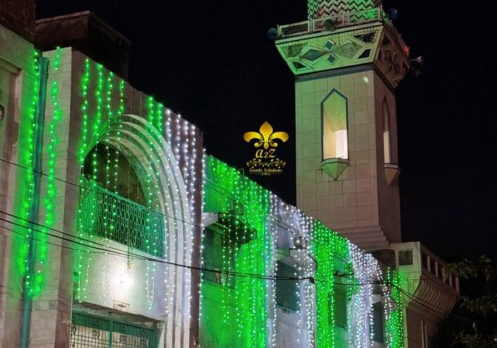 building light, masjid light, rabi ul awwal decor, events management
