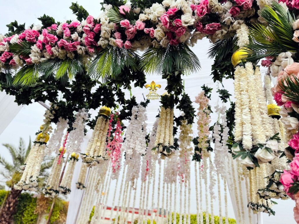 wedding-designers floral decorators, outdoor event, daytime setup, event designers