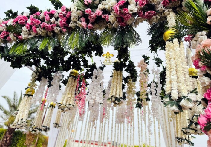 floral decorators, outdoor event, daytime setup, event designers