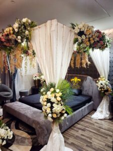 bridal-room-decor masehri decor, floral setup, events planners, pakistani wedding