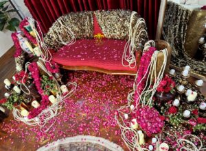 bridal-shoot-set bridal makeup campaign shoot, events designers, floral decor, themed event