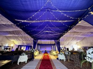 corporate-entrance fairy lights, gazebos, entrance setup, area decor
