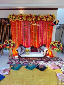 dholki-backdrop wedding designers, catering company, a2z events solutions, wedding setup