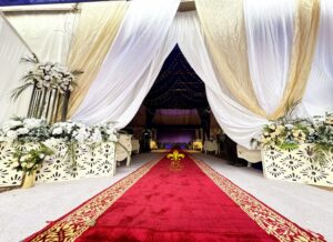 floral-decorations entrance decor, draping, curtains hanging, catering company